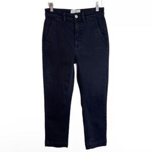 Everlane Women's Jeans Size 2 Slim Leg Crop Ankle Black High Rise Stretch Denim